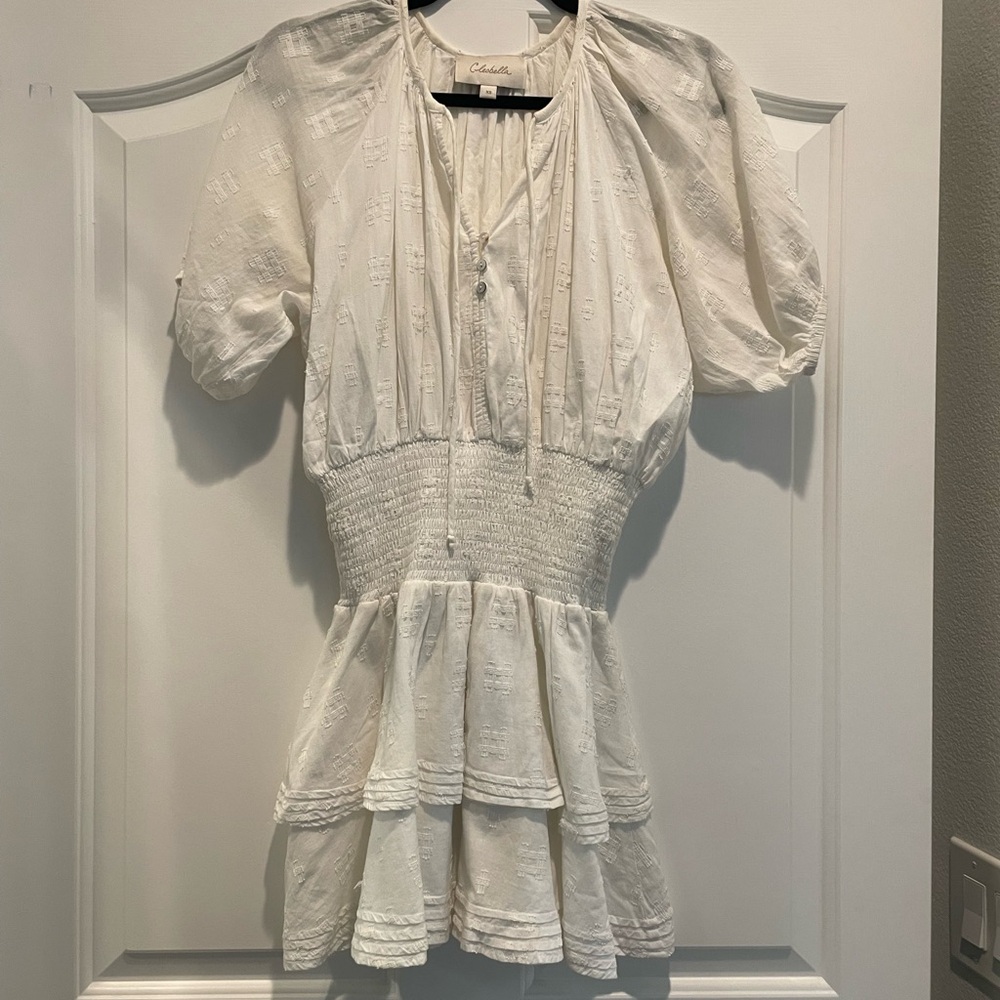 Cleobella white mini dress